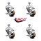 Service Caster 3 Inch High Temp Glass Filled Nylon 1/2 Inch Threaded Stem Caster Set with Brake SCC-TS20S314-GFNSHT-TLB-121315-4 - alternate 2